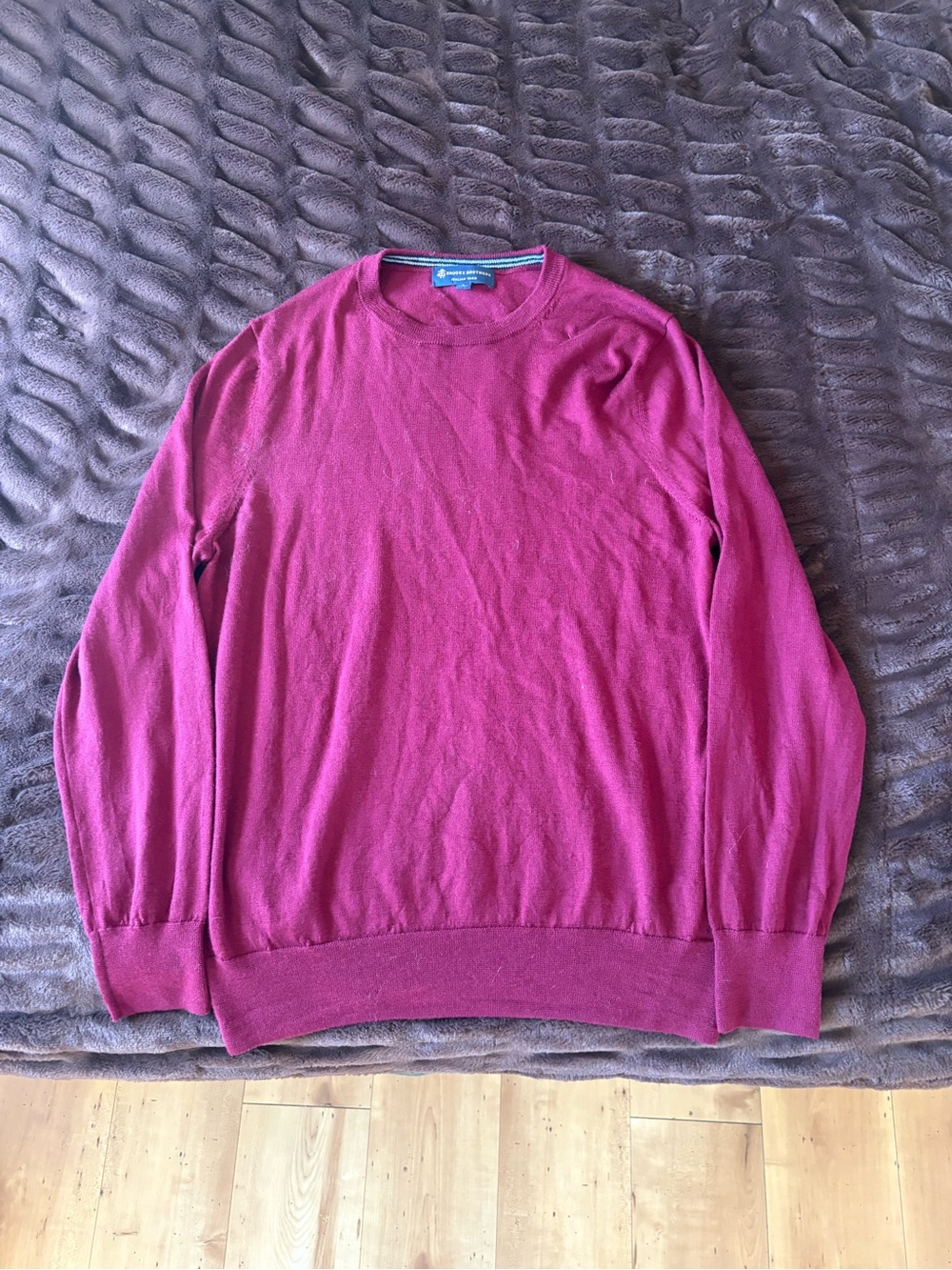 Brooks Brothers Men's Crewneck Sweater in Magenta